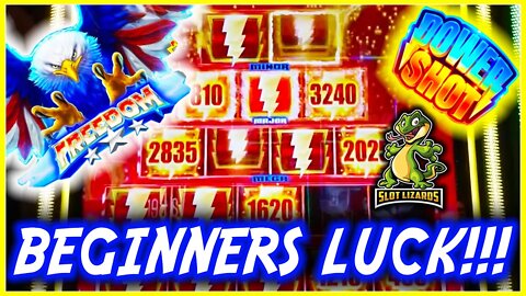 FIRST TIME PLAYING AND HITTING A BIG WIN!!! Freedom Powershot Slot by Everi LIVESTREAM HIGHLIGHT