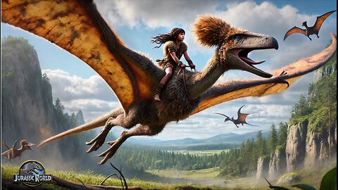 "Skybound Friendship: Tia and the Pterodactyl