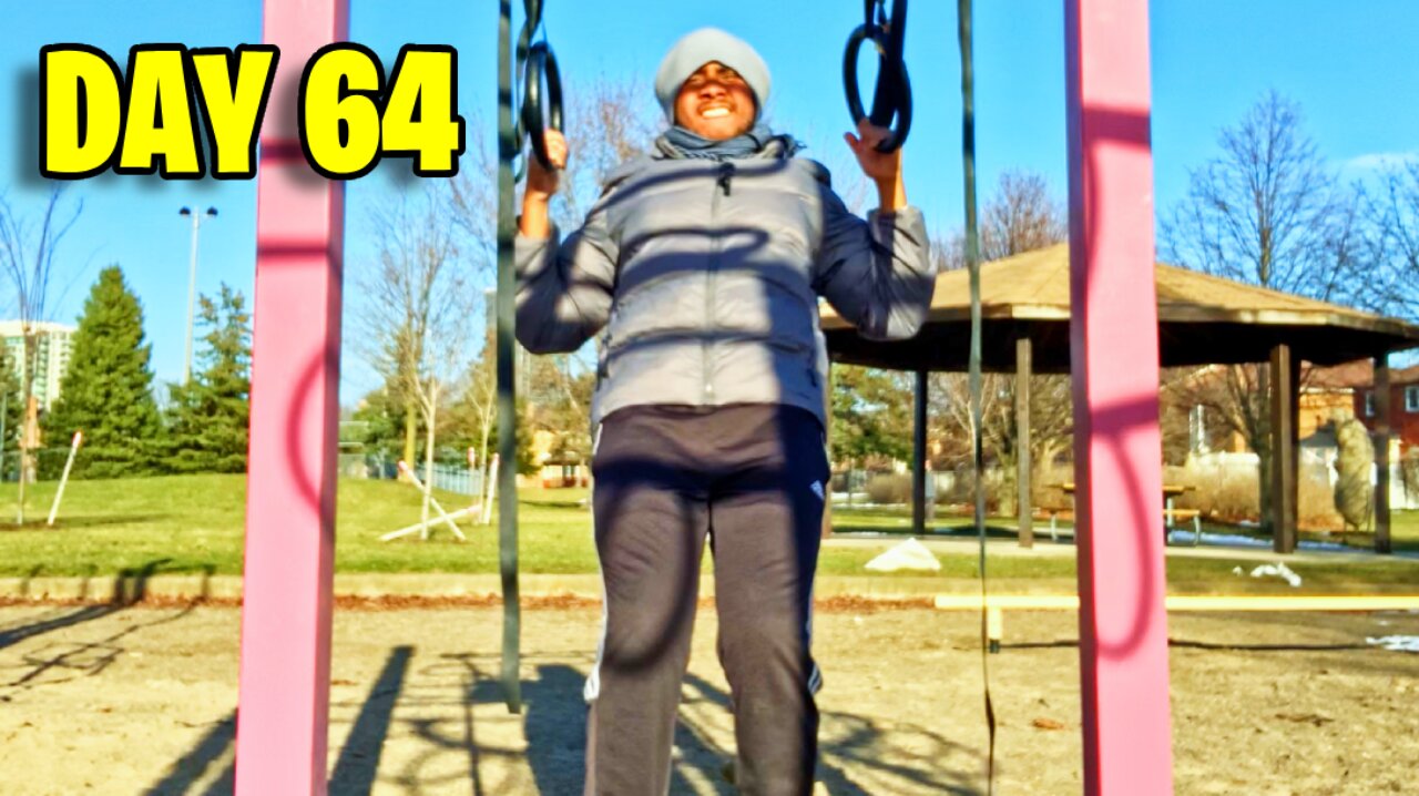 HardGainer Spring Bulk Day 64 - I got Gymnastic Rings! (Pull & Push Workout)