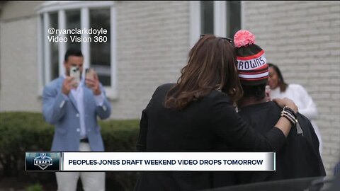 Donovan Peoples-Jones behind the scenes draft night