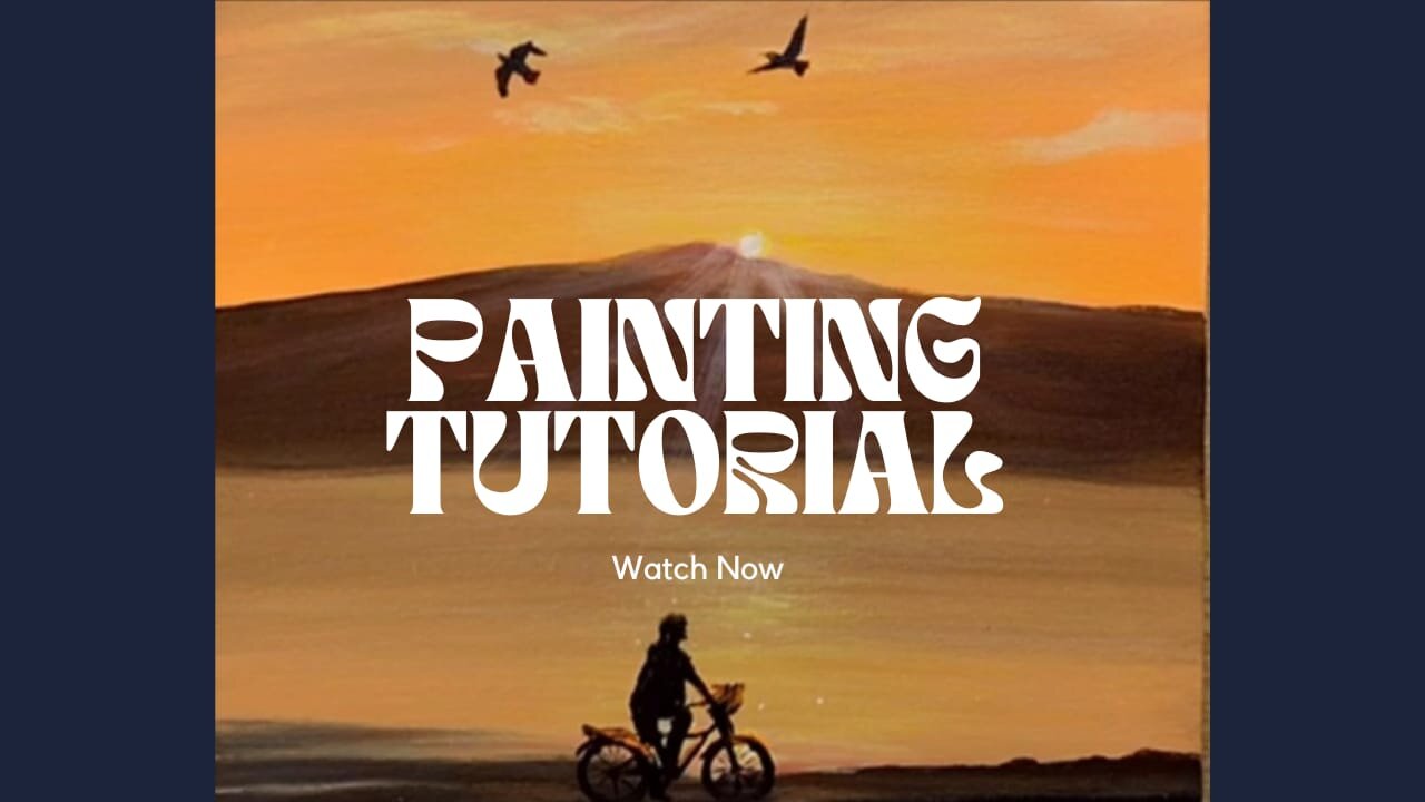 A calm day enjoying the sunset / How to Paint a Landscape step by step/ Acrylic Painting