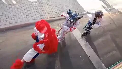 DANÇARINOS SUPER NINJAS DA CARRETA DA ALEGRIA, DANÇANDO FOFÃO, GOKU, O MÁSKARA E PATATI, LIKE 51