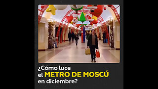 Así se engalanan las estaciones del metro de Moscú en el mes de diciembre