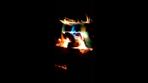 Awesome colors in the fire pit.