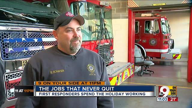 First responders spend Christmas working