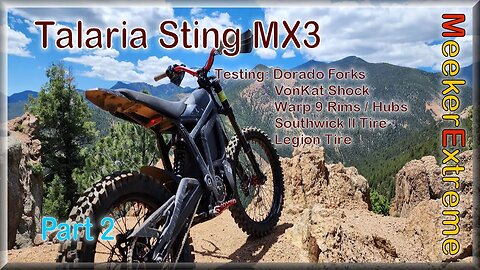 Talaria Sting MX3 - First Real Outing with it - Testing Parts - Part 2