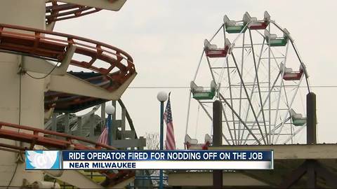 Amusement park ride operator fired for nearly falling asleep on the job