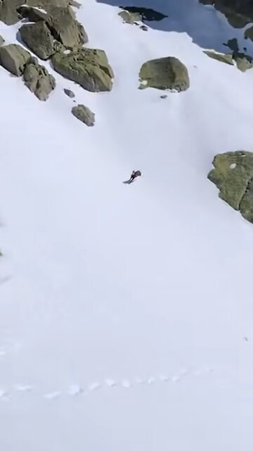 Just running full speed down a mountain
