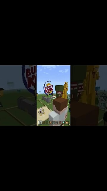 Minecraft: construi o selo do burguer King #shorts