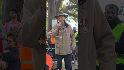 A Digger Locked Out Speaks at Melbourne Protest 201121