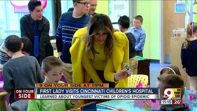 First lady visits Children's Hospital