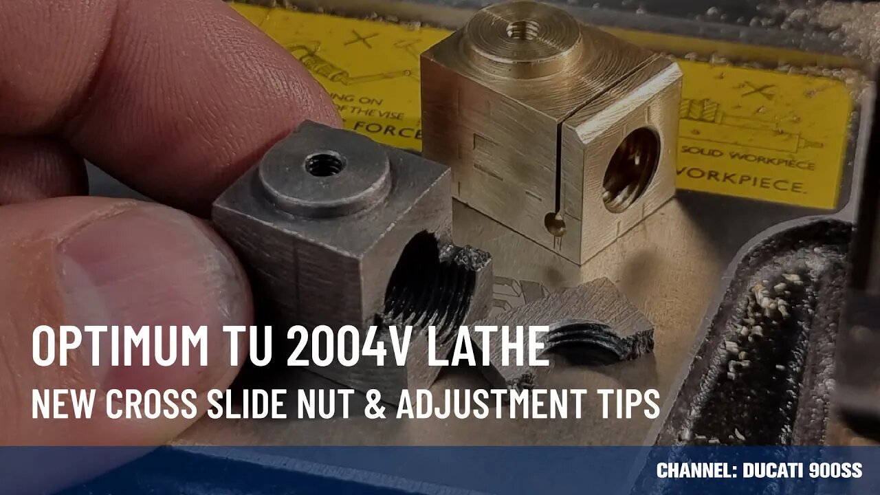 New Cross Slide Nut & Adjustment Tips - Optimum TU 2004v Lathe