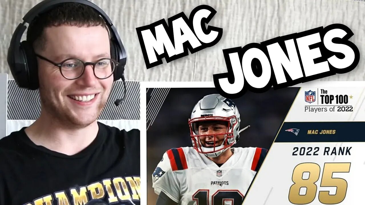 Rugby Player Reacts to MAC JONES (New England Patriots, QB) #85 NFL Top 100 Players in 2022