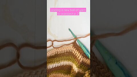 Here's a different way to join new yarn to a crochet project 🧶 part 2 #crochettutorial