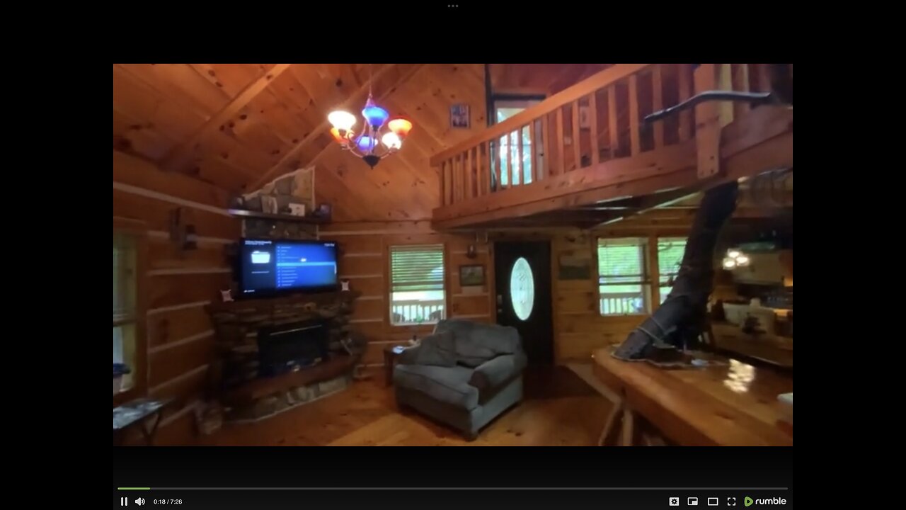 NW NC at The Treehouse 🌳 An inside tour of downstairs during a brief rainstorm 7/31/23 68°F