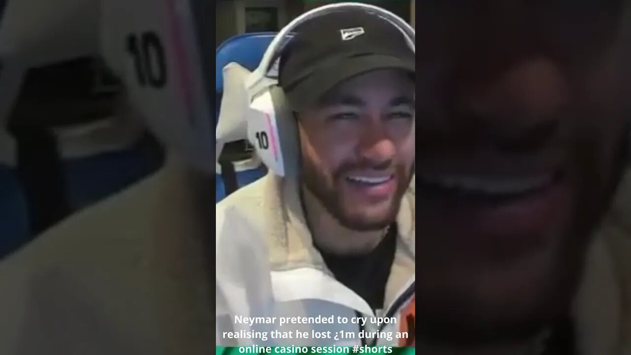 Neymar pretended to cry upon realising that he lost ¿1m during an online casino session #shorts