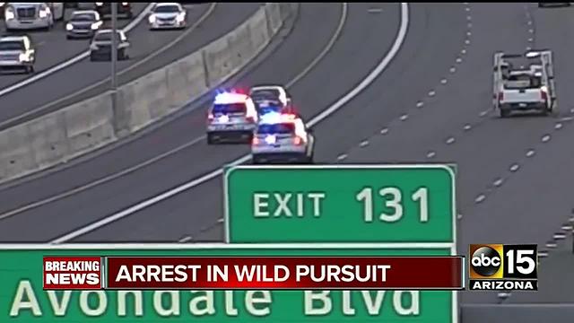 Pursuit ends with arrest in the far West Valley