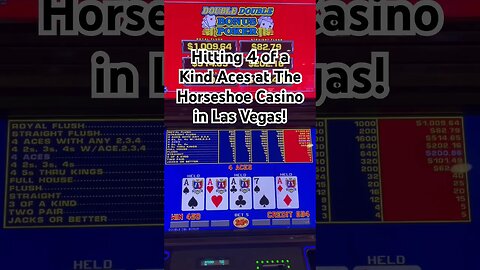 Hitting 4 ACES in a Vegas Casino! #videopoker #lasvegas #gambling