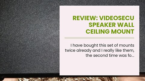 Review: VideoSecu Speaker Wall Ceiling Mount Bracket One Pair for Universal Satellite, fits Key...