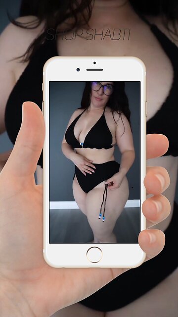 SOLY HUX Curvy+ High Waisted Ruched Halter Triangle Two Piece Bikini Set (HOT PINK)🩷