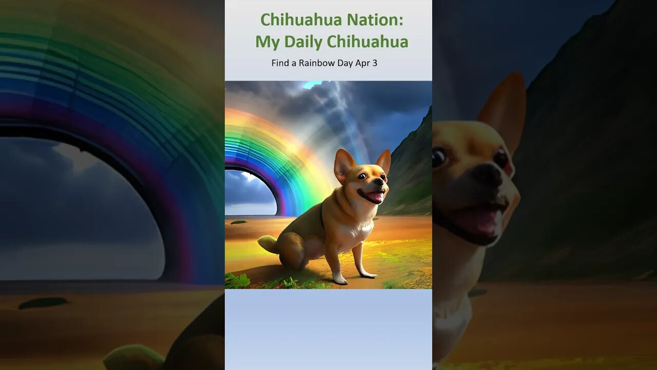 Find a Rainbow Day. My Chihuahuas look for rainbows. #shorts