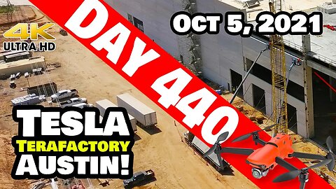 Tesla Gigafactory Austin 4K Day 440 - 10/5/21 - Tesla Texas - CASTING WALLS GOING ON AT GIGA TEXAS!