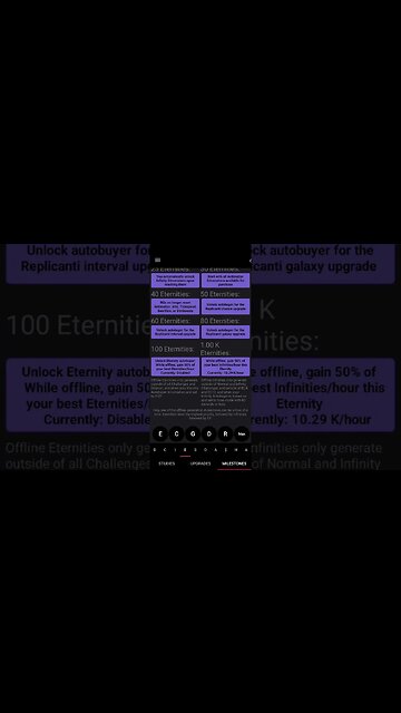 Antimatter Dimensions: trying to complete EC CHALLENGES 2
