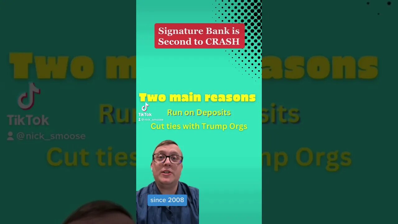 Signature Bank is the SECOND to Crash in 48 Hrs#bank #finance #signaturebank #bankcrash