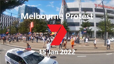 15 Jan 2022 - Melbourne Protest 04: Channel 7