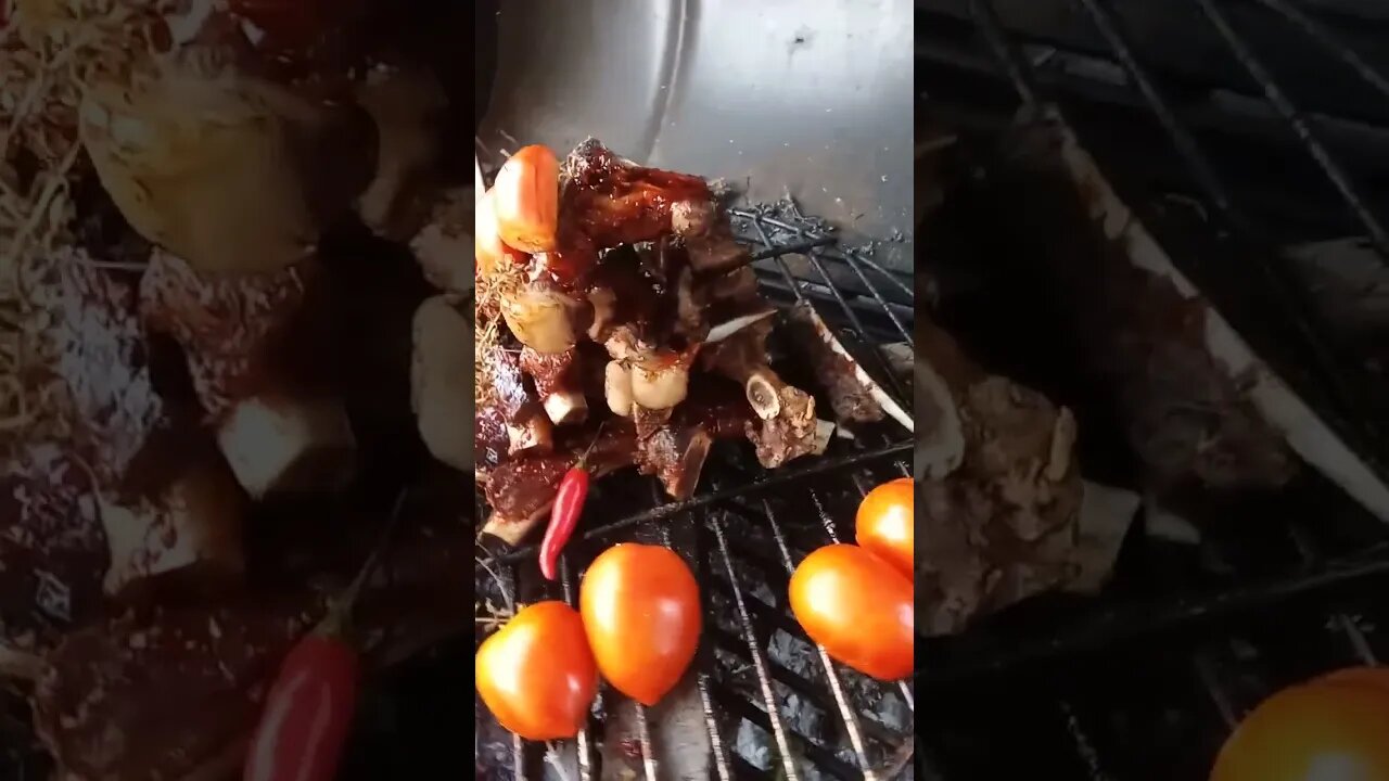 PHILIPPINES LIFESTYLE, SHORT LOLLIPOP PORK RIBS, ON THE GRILL PAMPANGA BACKYARD OF THE RETIRED BRO'S