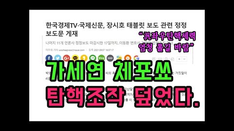 가세연 체포쑈 윤석열특검의 탄핵조작 덮었다.최순실폰은 압수된 적이 없다.