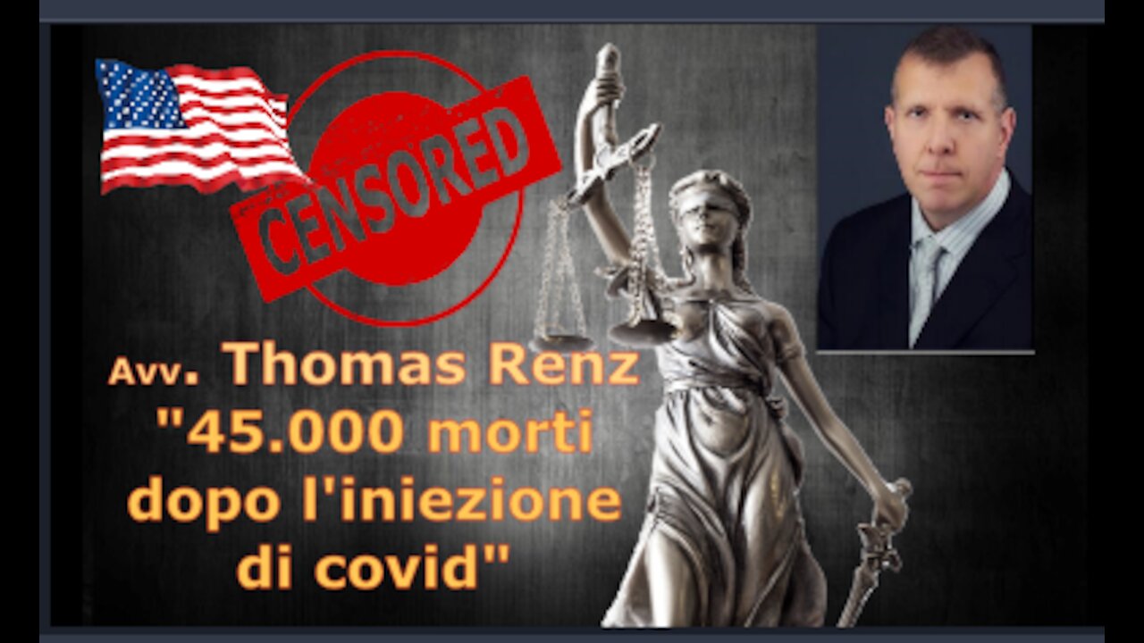 Avv. Thomas Renz "45.000 morti dopo l'iniezione di covid"
