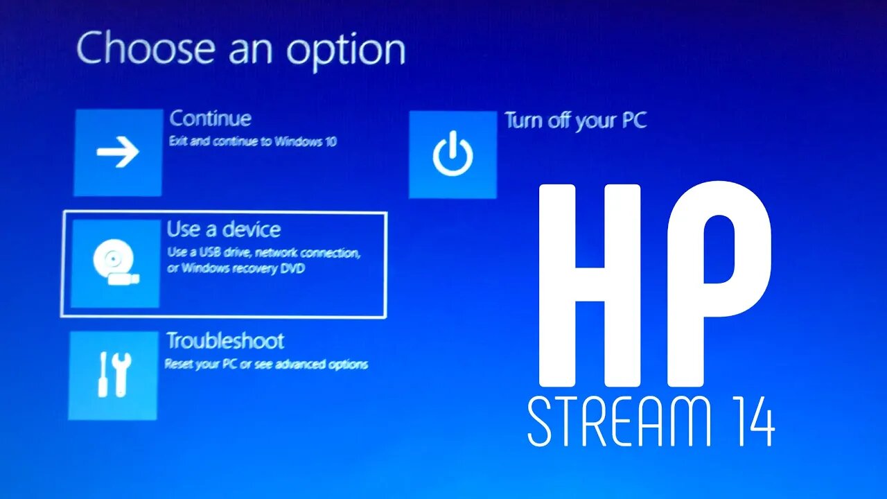 How to reset an HP Stream 14 to factory settings