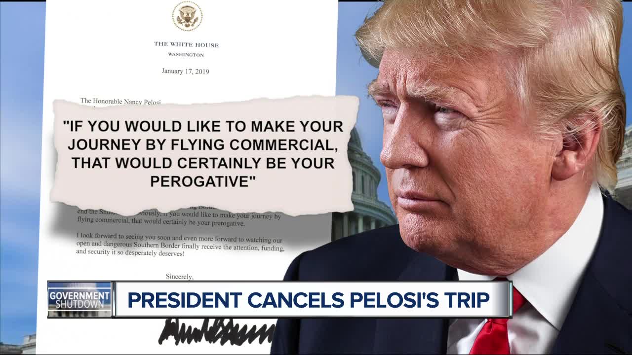 President Trump cancels Nancy Pelosi's trip