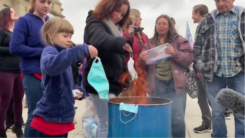 Idaho Holds Mask Burning Event Protesting Tyrannical Covid Lockdowns!