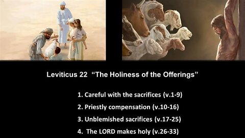 Leviticus 22 “The Holiness of the Offerings” - Calvary Chapel Fergus Falls