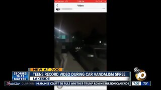 Teens record video during Lakeside vandalism spree