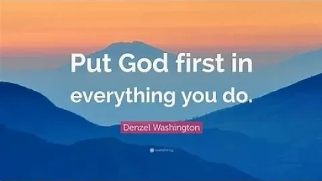 Put God Firts