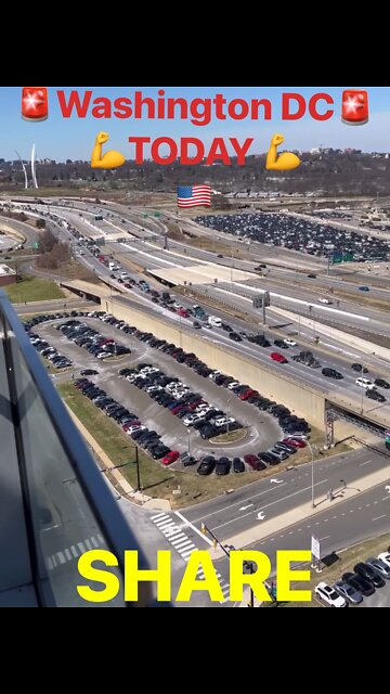 #Thepeoplesconvoy went past the Pentagon and the Washington monument today#￼UCNYNEWS