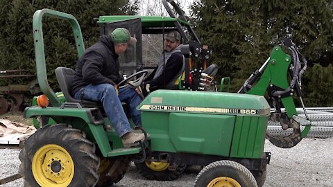 Old vs New! Deere 855 vs 1025R Dirt Perfect Visit!!