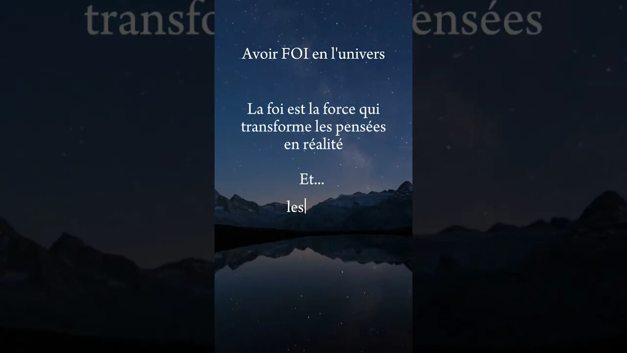 🙏 AVOIR FOI EN L'UNIVERS 🔮 #loidelattraction #messagedesguides #canalisation