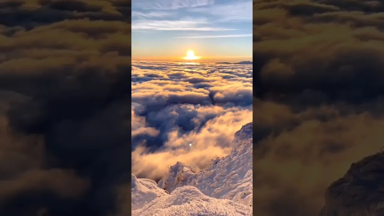 Sunrise at the top of Velký Choč mountain