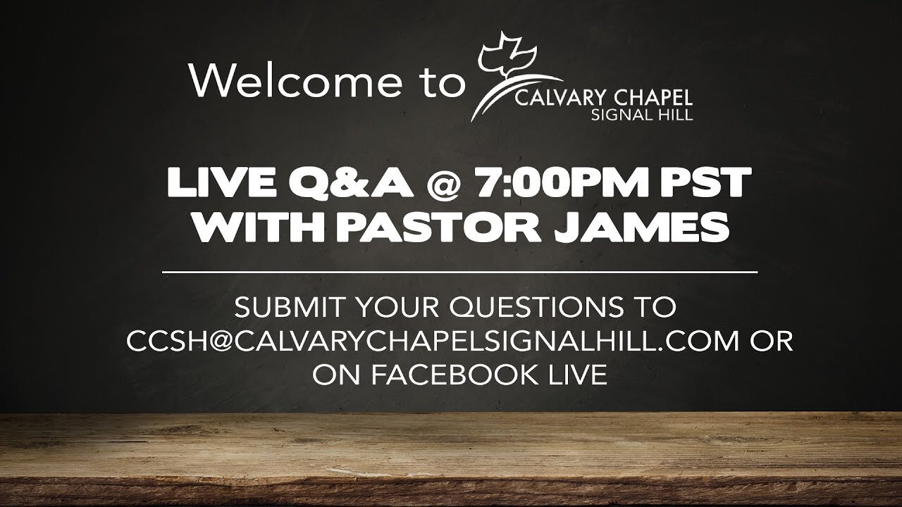 (Originally Aired 05/10/2020) May 9th - Q&A with Pastor James Kaddis