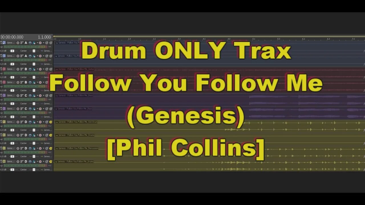 Drums ONLY Trax - Follow You Follow Me (Genesis) [Phil Collins]