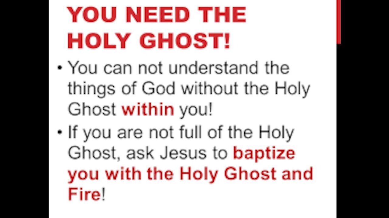 The Holy Ghost is our Comforter