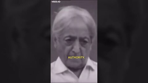 Does awareness 'seek authority'? [Krishnamurti] #Short