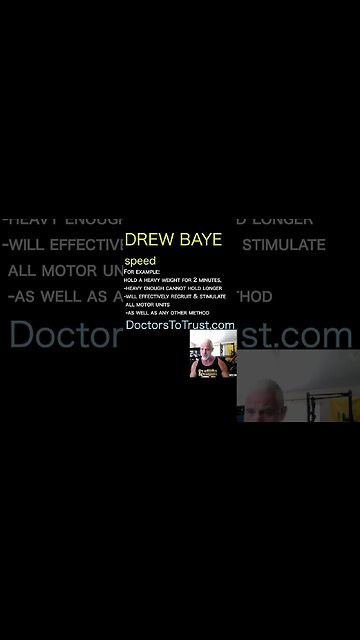 Drew Baye. hold weight for 2 minutes,cannot hold longer-will effectively recruit all motor units