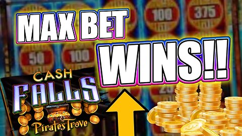 🌊 Cash Falls High Limit Slot Wins ☠️ Pirate’s Trove Big Coin Wins with $50 Max Bets