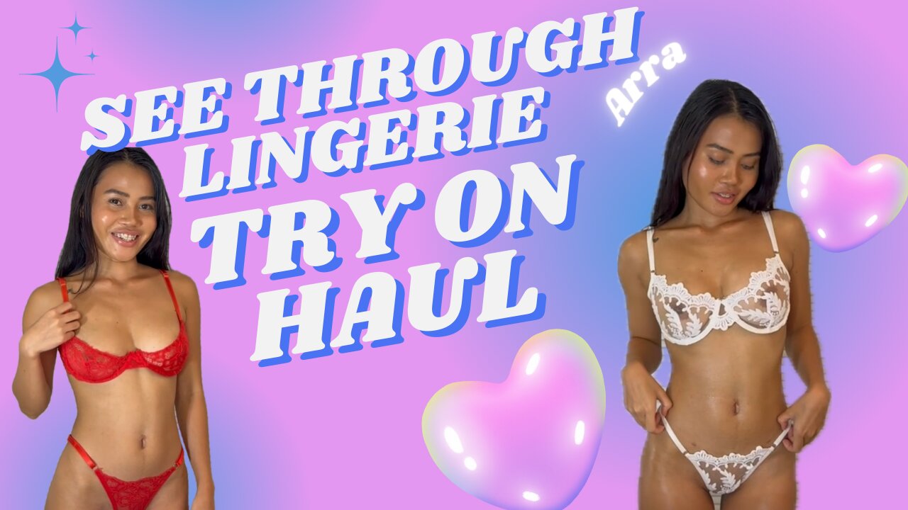 Transparent lingerie try on haul with Arra 😉💕 with back mirror