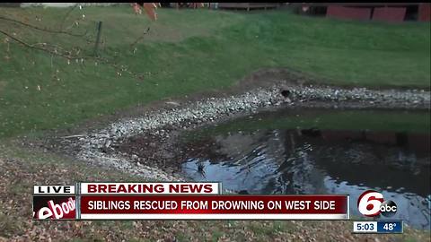 Two children rescued from retention pond on Indianapolis’ west side